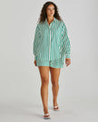 Sass Clothing Henri Shirt Green Stripe