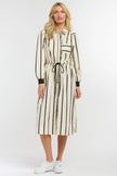 365 Days Sorrento Shirt Dress Black Stripe