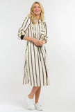 365 Days Sorrento Shirt Dress Black Stripe