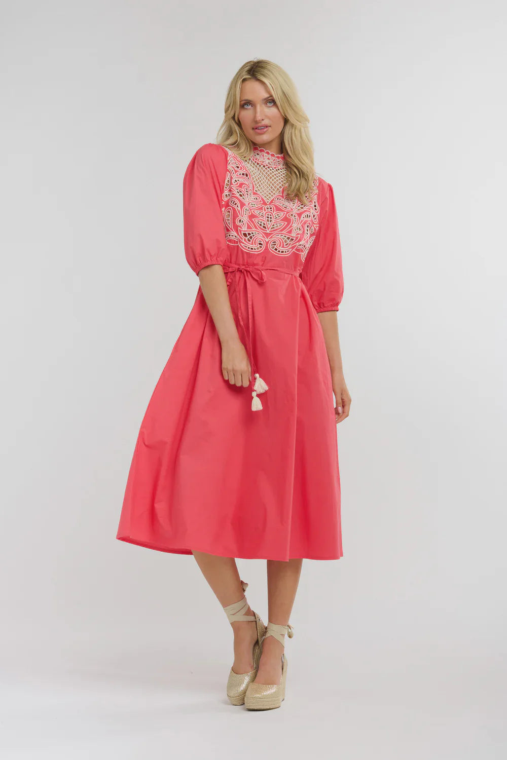 365 Days Luna Embroidered Dress Melon