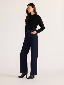 MINKPINK Pipper Rib Knit Jumper Black