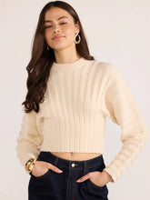 Load image into Gallery viewer, MINKPINK Pipper Rib Knit Jumper Cream
