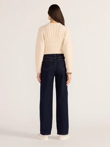 MINKPINK Pipper Rib Knit Jumper Cream