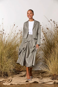 M. A. Dainty Chute Skirt Grey Lead