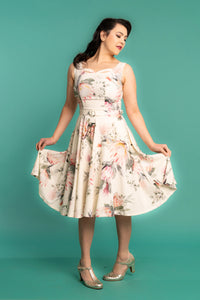 Elise Design Waratah Linen Dress Cream Floral