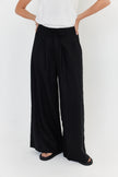 ALEXANDRA Teri Linen Pants Black