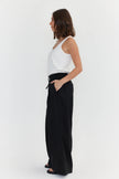 ALEXANDRA Teri Linen Pants Black