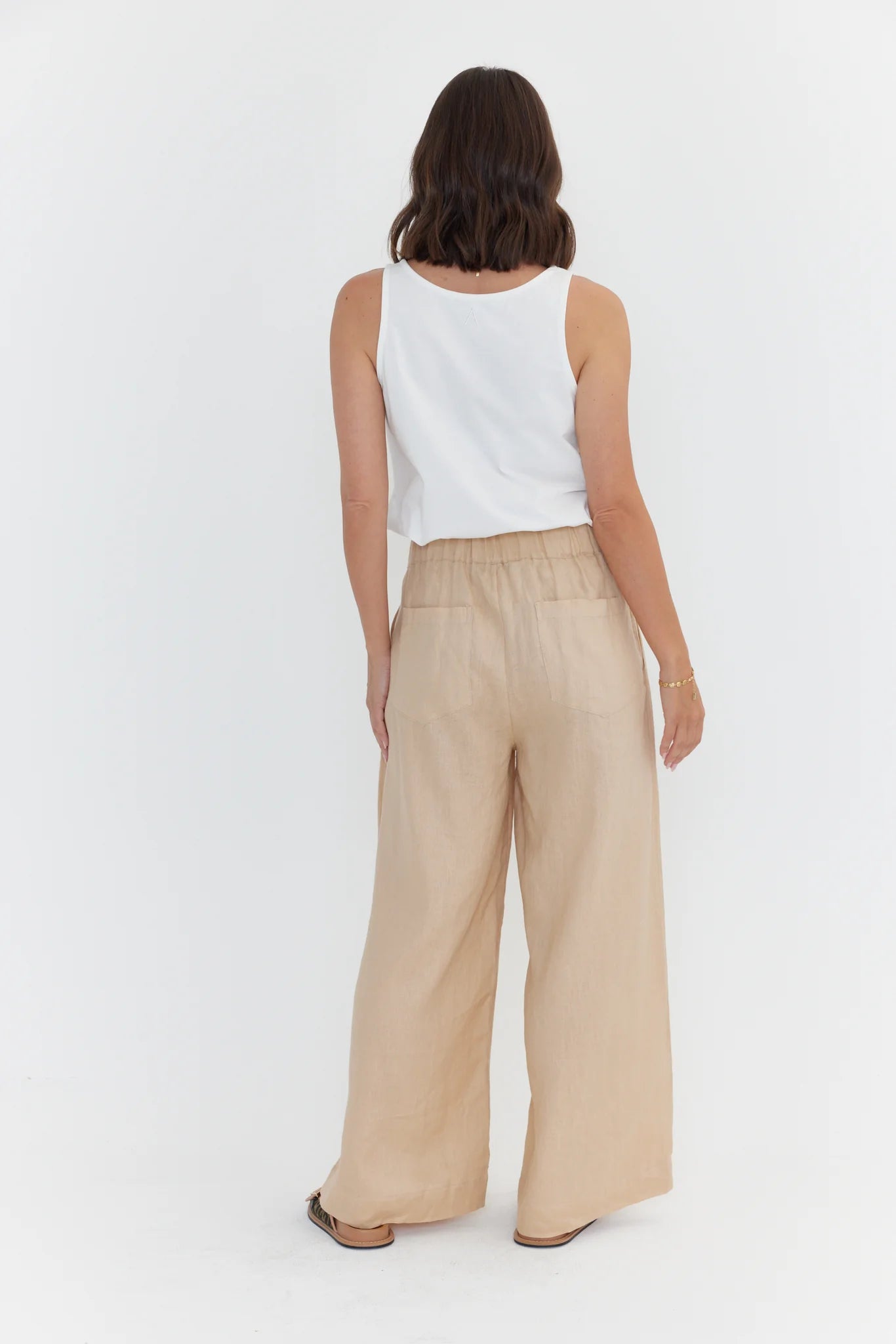 ALEXANDRA Teri Linen Pants Beige
