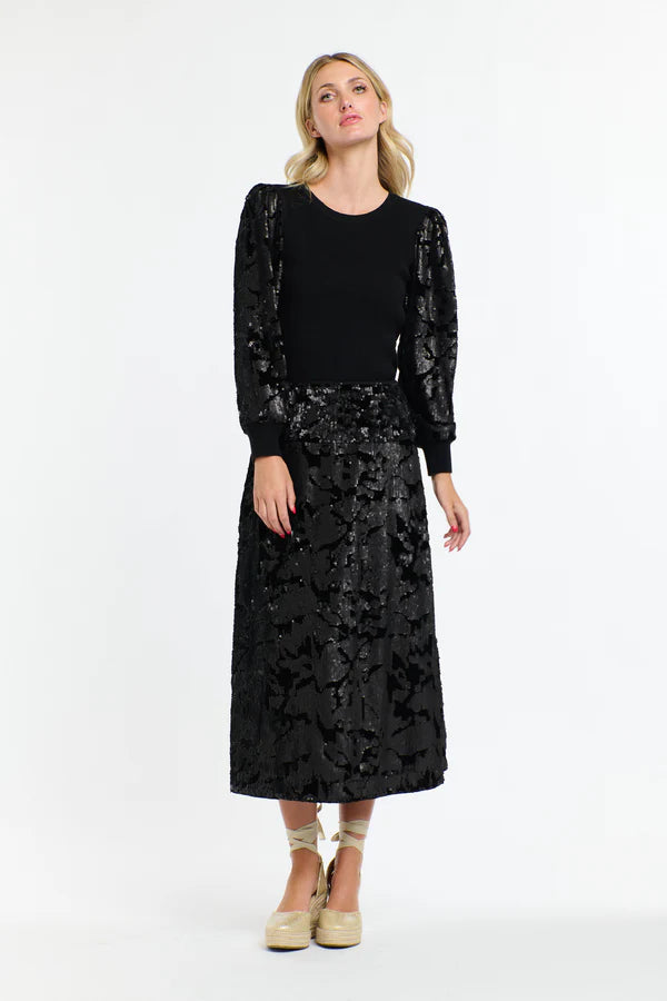 365 Days Sequins Skirt Black