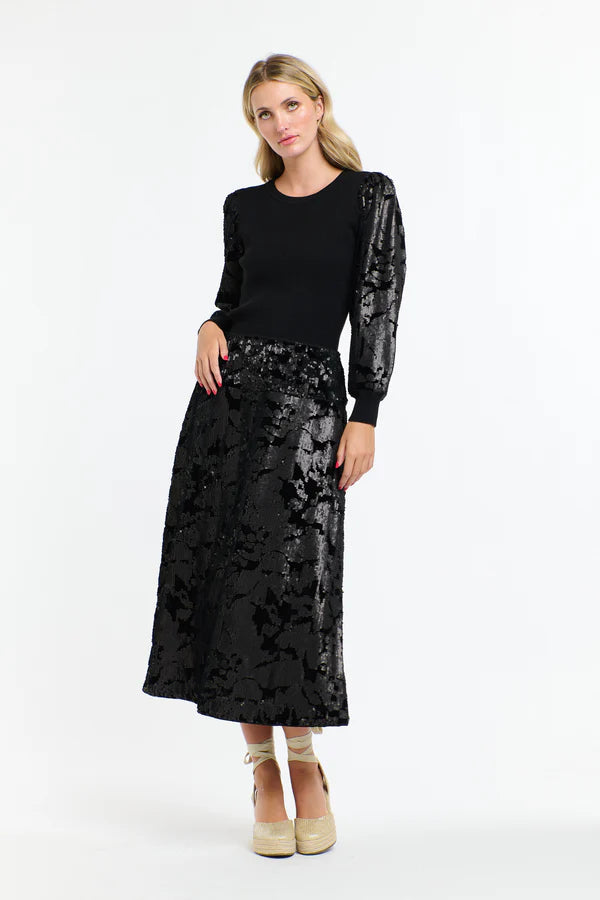 365 Days Sequins Skirt Black