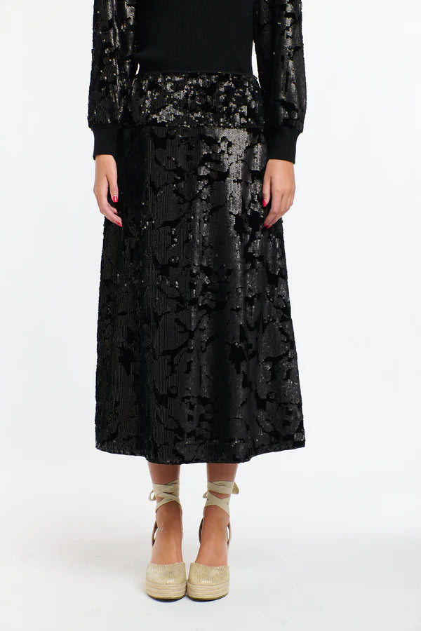 365 Days Sequins Skirt Black