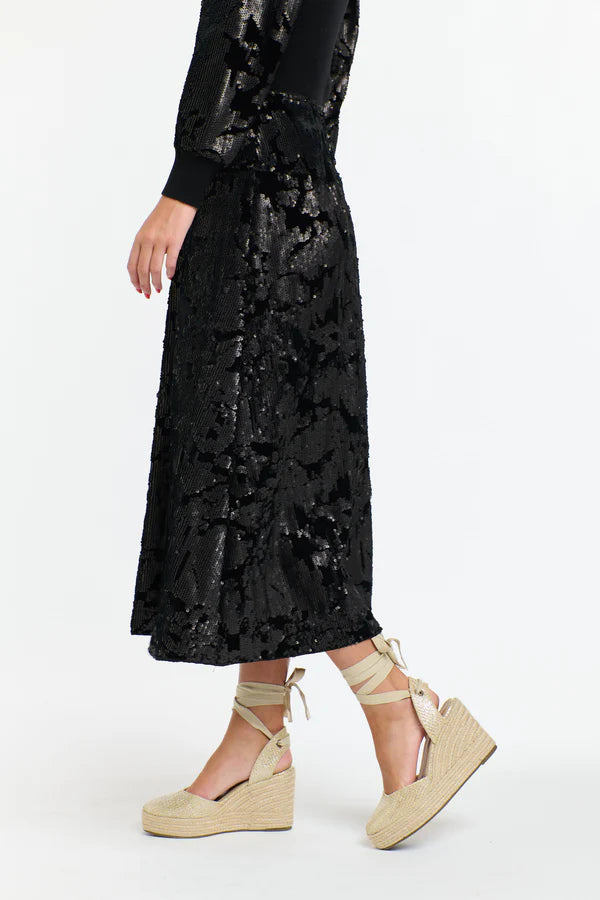 365 Days Sequins Skirt Black