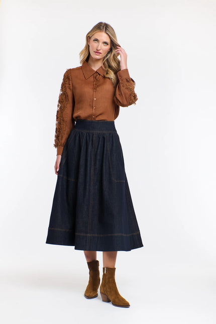 365 Days Marion Denim Skirt Dark Denim