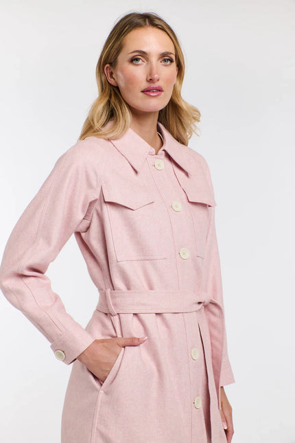 365 Days Erika Trench Coat Cherry Blossom Pink