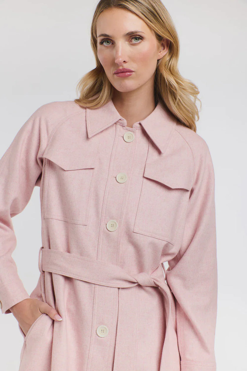 365 Days Erika Trench Coat Cherry Blossom Pink