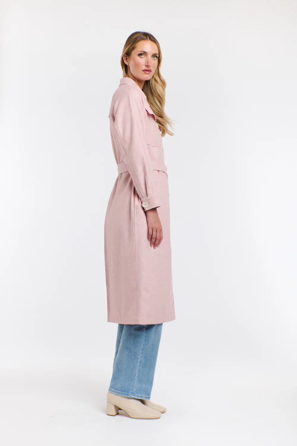 365 Days Erika Trench Coat Cherry Blossom Pink