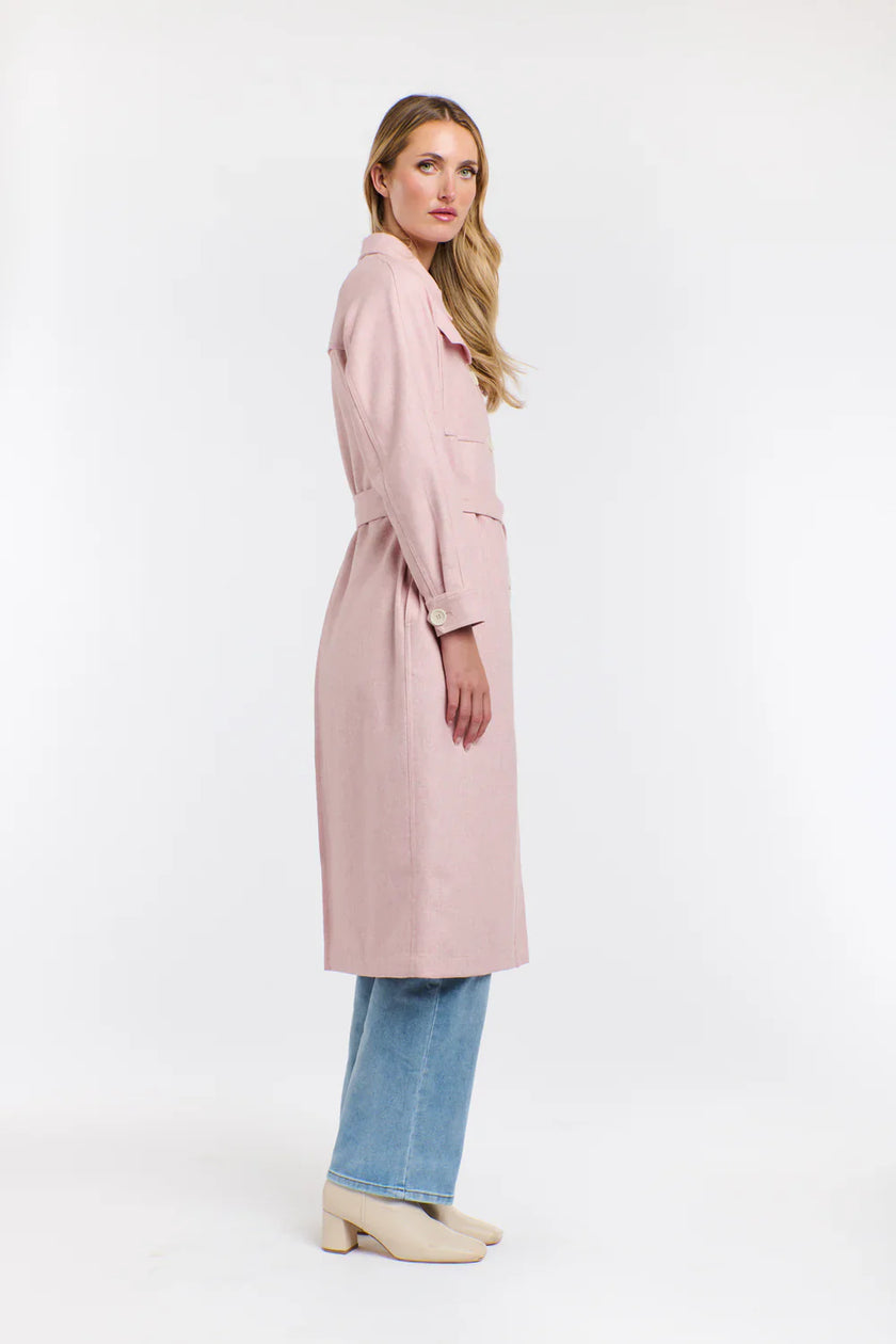 365 Days Erika Trench Coat Cherry Blossom Pink