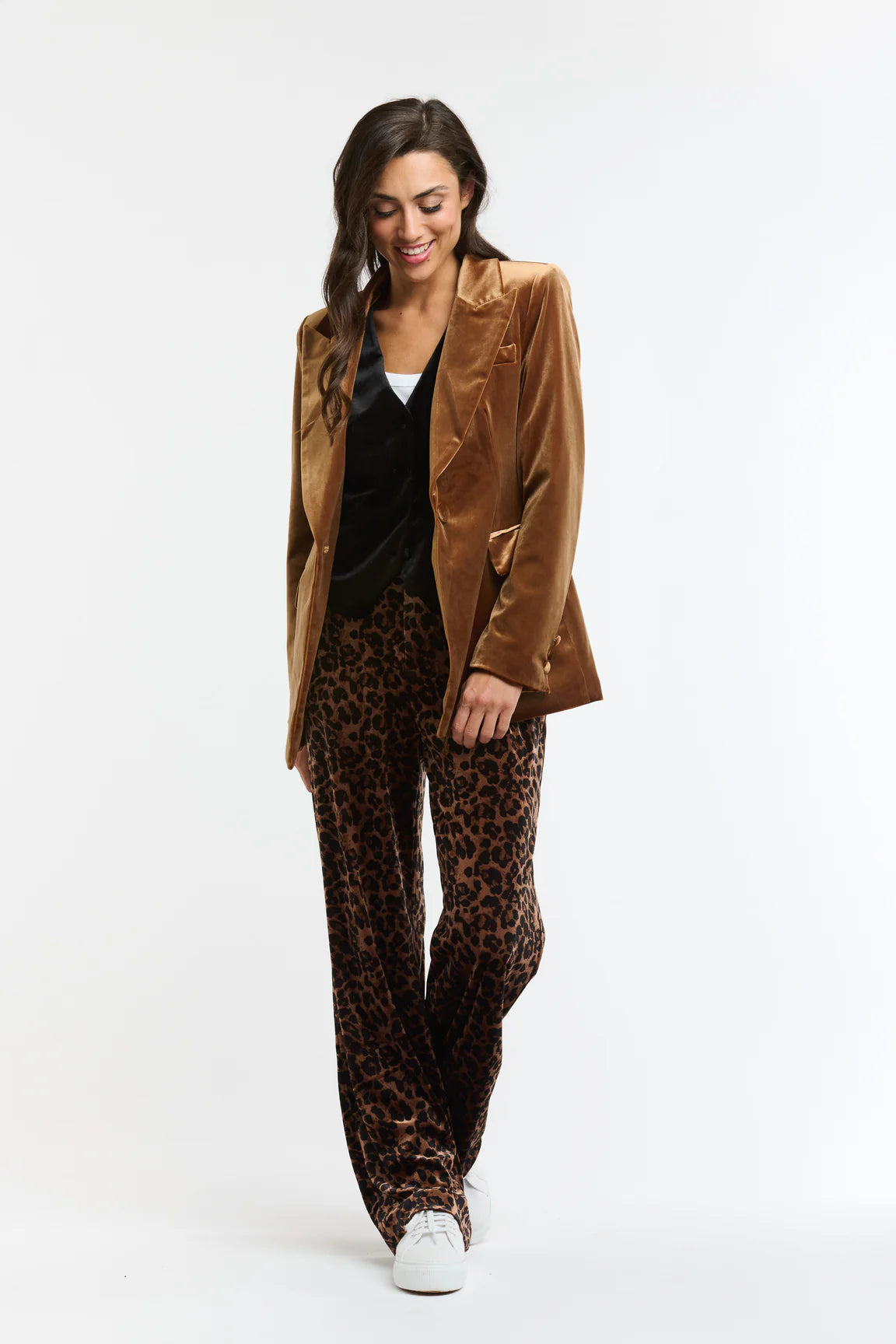 Italian Star Jets Velvet Jacket Camel