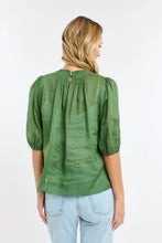 Load image into Gallery viewer, 365 Days Ariel Pintuck Top Kelly Green
