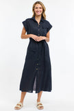 365 Days Estivo Linen Dress Navy