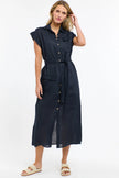 365 Days Estivo Linen Dress Navy