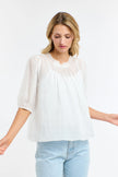 365 Days Ariel Pintuck Top White