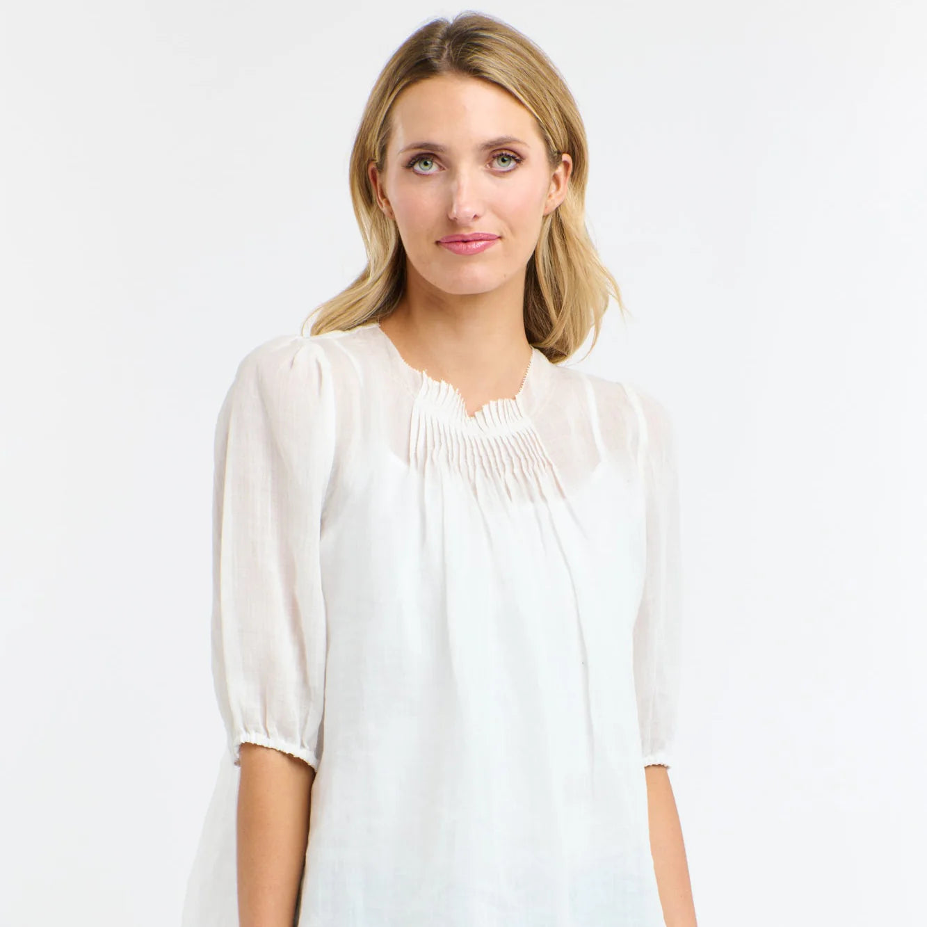 365 Days Ariel Pintuck Top White