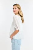 365 Days Ariel Pintuck Top White
