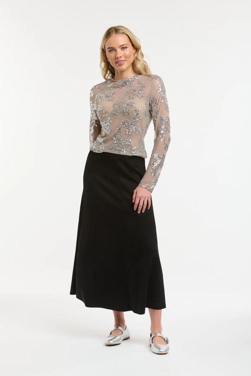 Urban Luxury Sequin Top Silver