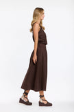 365 Days Marion Linen Skirt Chocolate