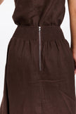 365 Days Marion Linen Skirt Chocolate