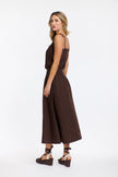 365 Days Marion Linen Skirt Chocolate