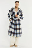 Sass Clothing Kit Longline Coat Check Cream