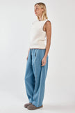 Sass Clothing Tonia Knit Vest Cream/Mushroom Brown