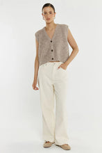Load image into Gallery viewer, Sass Clothing Lil Button Vest Multi Fawn Brown
