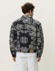 Les Deux Twill AOP Jacket Black White Multicolour