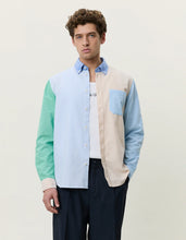 Load image into Gallery viewer, Les Deux Oxford Patchwork Shirt Skyway Blue
