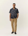 Les Deux Paisley AOP SS Shirt Tap Shoe Black