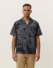 Les Deux Paisley AOP SS Shirt Tap Shoe Black