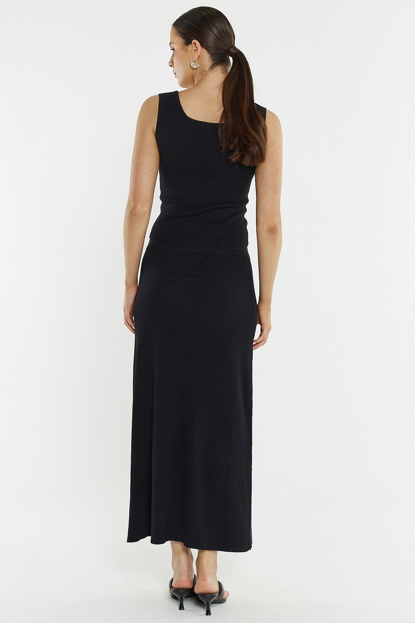 Sass Clothing Hazel Rib Skirt Black