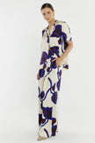 Sass Clothing Jade Satin Pant Winter Poppy Cream