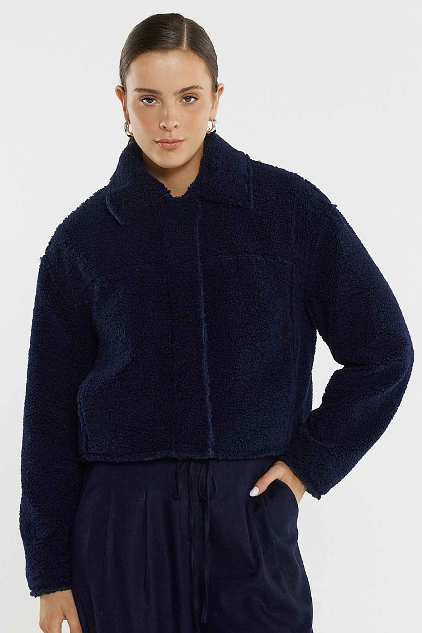 Sass Clothing Jazz Cropped Jacket Ink Navy