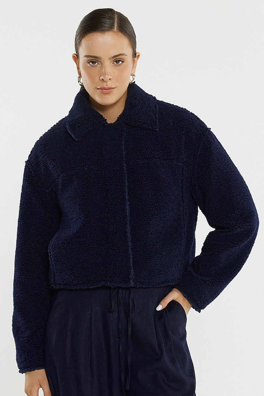 Sass Clothing Jazz Cropped Jacket Ink Navy