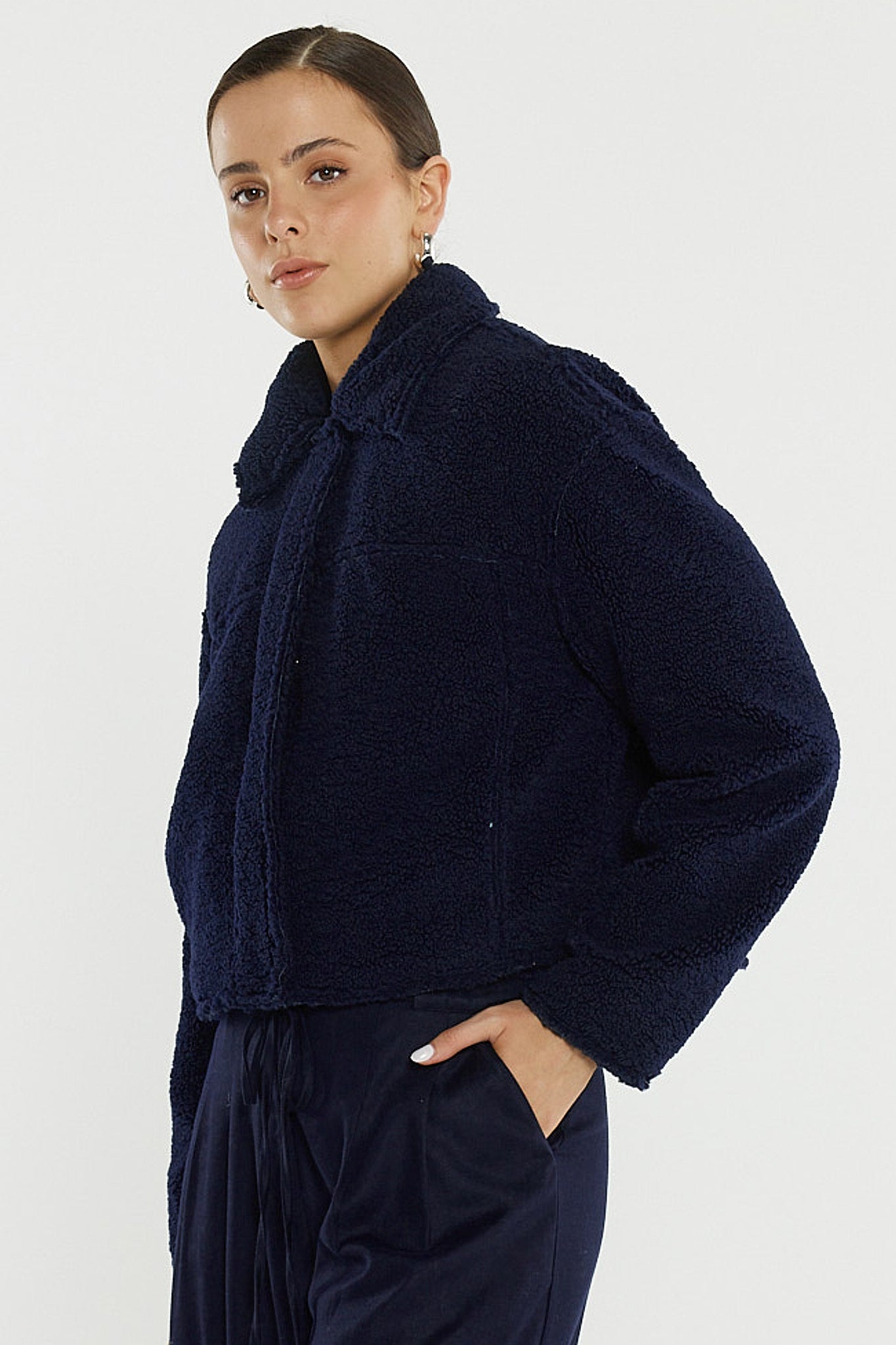 Sass Clothing Jazz Cropped Jacket Ink Navy