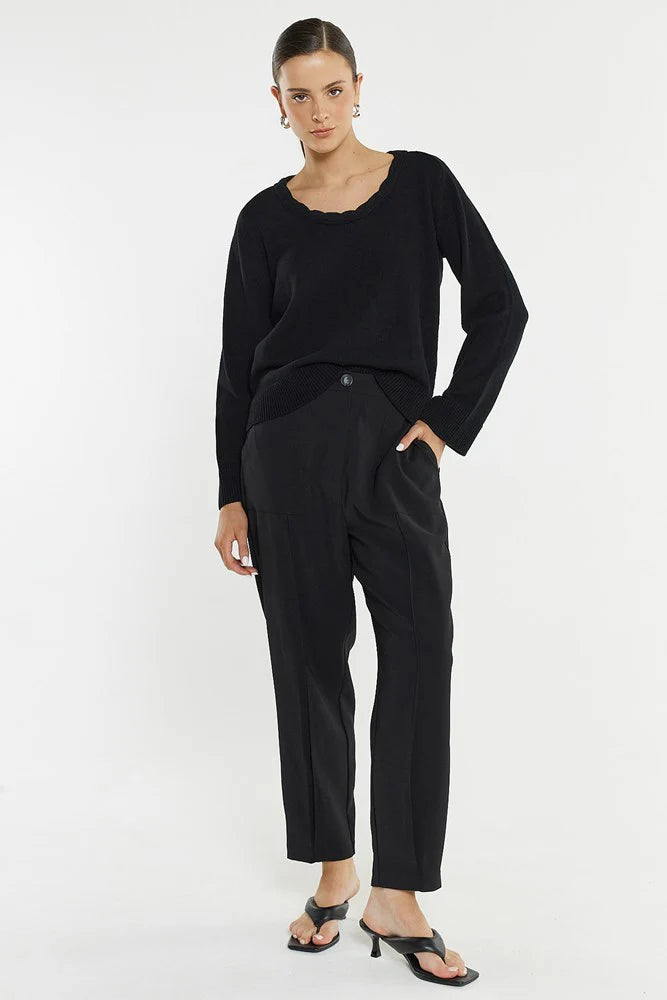 Sass Clothing Lo Tapered Cargo Pant Black