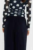 Sass Clothing Eva Side Seam Pant Navy/ Cream