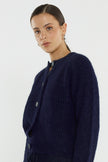 Sass Clothing Posie Fluffy Cardi Navy