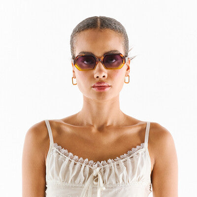 OKKIA OK022 Andrea Sunglasses Havana/ Yellow
