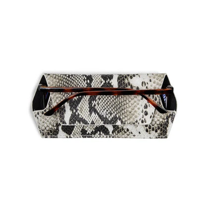 Fox and Leo Slimline Leather Glasses Case Snake