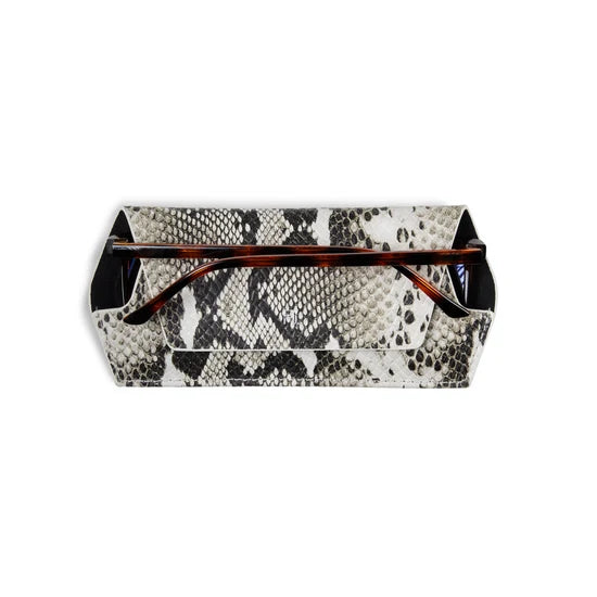 Fox and Leo Slimline Leather Glasses Case Snake